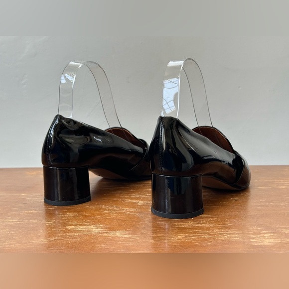 Franco Sarto Giovanni Black Faux Patent Loafers Women's Size 7 M - Picture 5 of 9